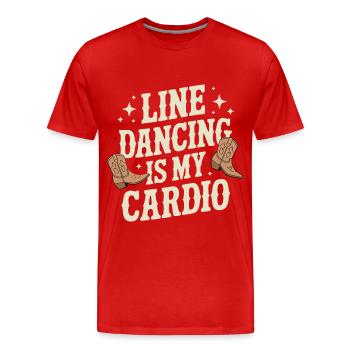 Line Dancing Tanzen Tänzer - Männer Premium Bio T-Shirt - Rot - Vorne - Damien (186cm)