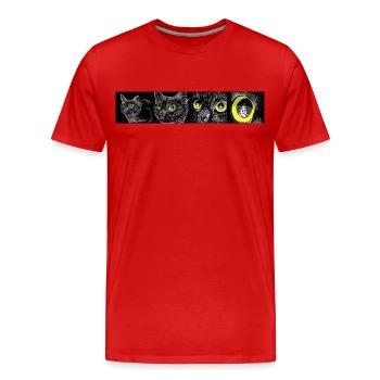 ZIEL FESTGELEGT - Männer Premium Bio T-Shirt - Rot - Vorne - Damien (186cm)