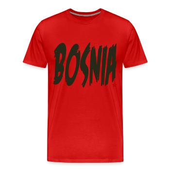 Bosnia - Bosnien - Männer Premium Bio T-Shirt - Rot - Vorne - Damien (186cm)