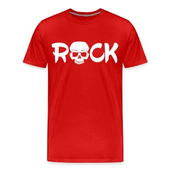 ROCK - T-shirt bio Premium Homme - rouge - Devant - Damien (186cm)