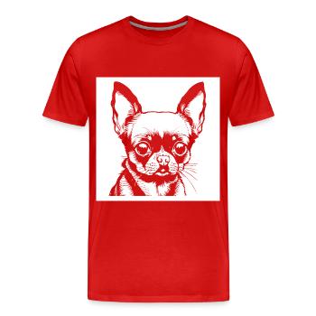 Gut gelaunter Misanthrop Introvetierte lustiges S - Men's Premium Organic T-Shirt - red - Front - Damien (186cm)