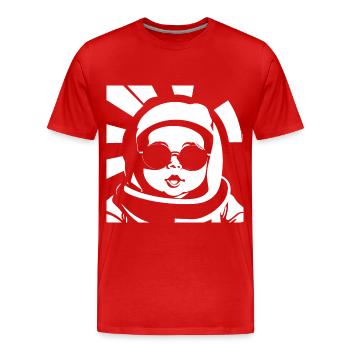 Lustiges Kleinkind mit Sonnenbrille Cooles Baby - Männer Premium Bio T-Shirt - Rot - Vorne - Damien (186cm)