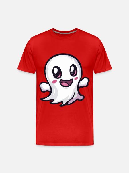 Ghost Halloween Comic Baby - Men's Premium Organic T-Shirt - red
