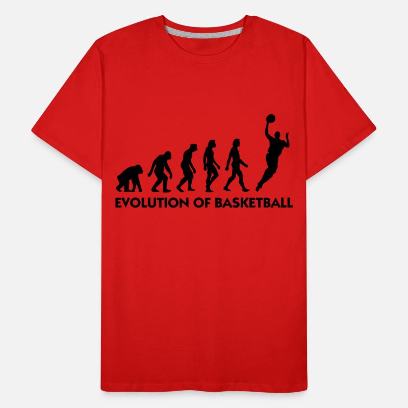Die Evolution von Basketball Männer Premium Bio T-Shirt