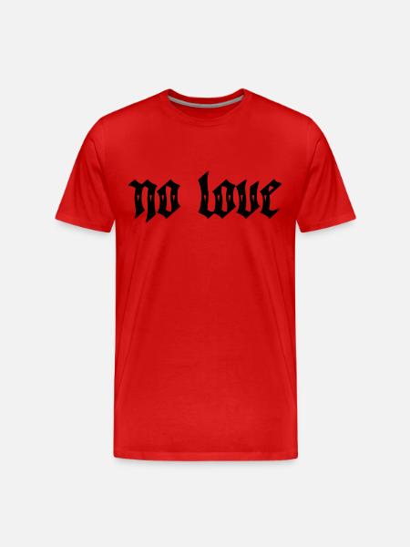 No Love Tattoo - Men's Premium Organic T-Shirt - red