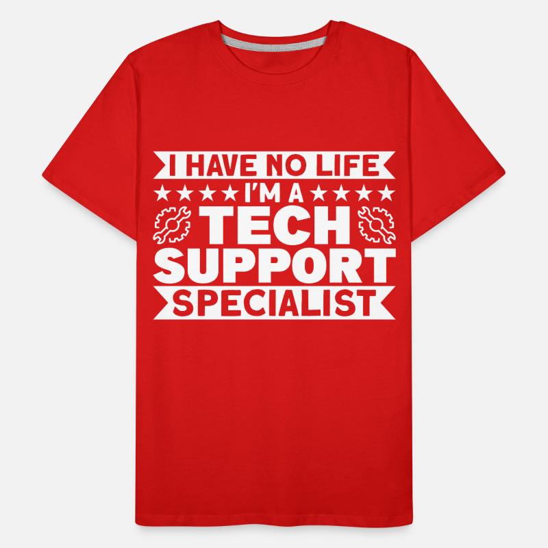 Tech Support Technischer Support Support Geschenk Männer Premium Bio T-Shirt