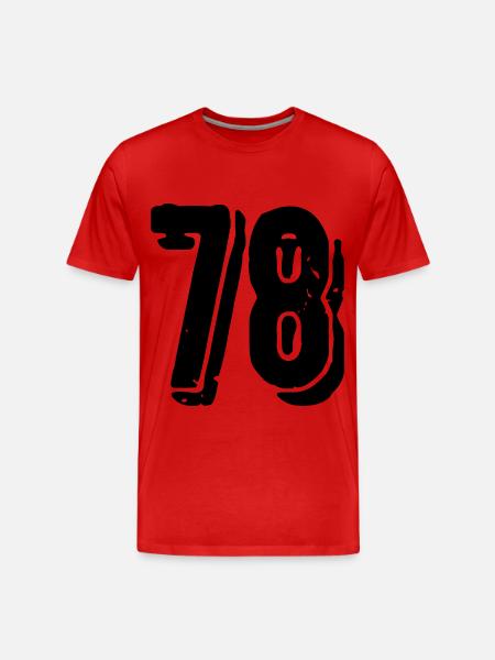 78 Number jersey - Men's Premium Organic T-Shirt - red