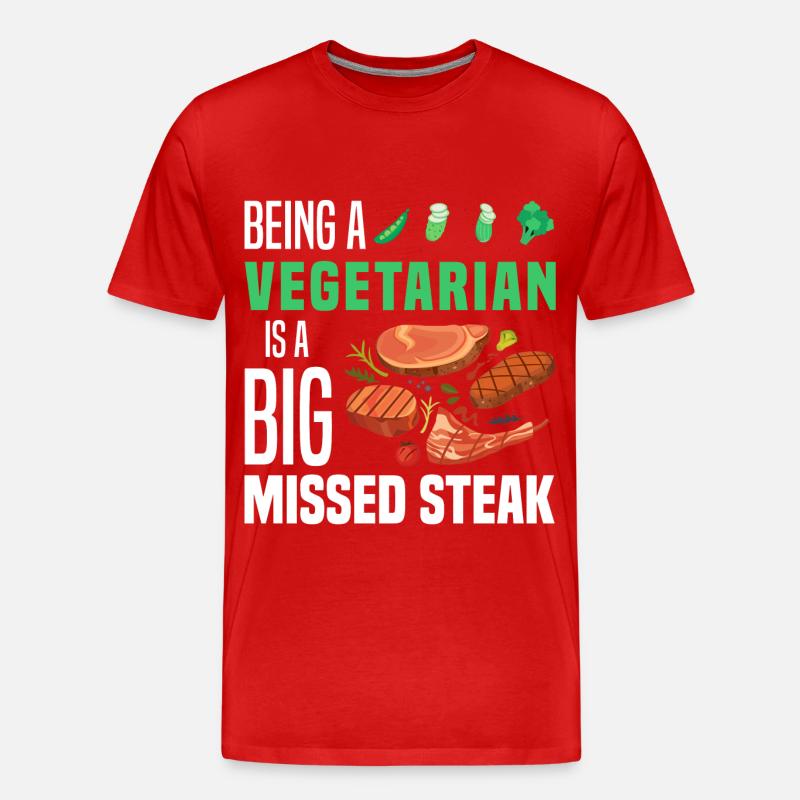 BBQ - Männer Premium Bio T-Shirt - Rot