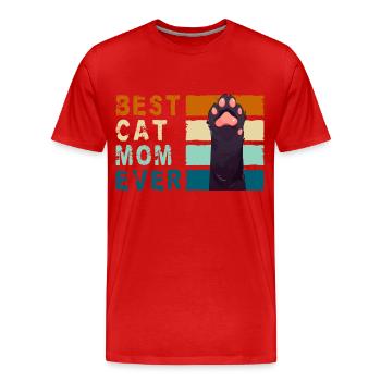 Katze Stubentiger Kätzchen Frauchen - Männer Premium Bio T-Shirt - Rot - Vorne - Damien (186cm)