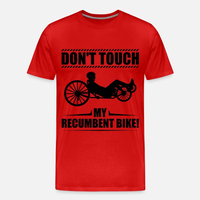 Liegeradfahrer Sprüche | Liegerad Geschenkideen - Männer Premium Bio T-Shirt - Rot