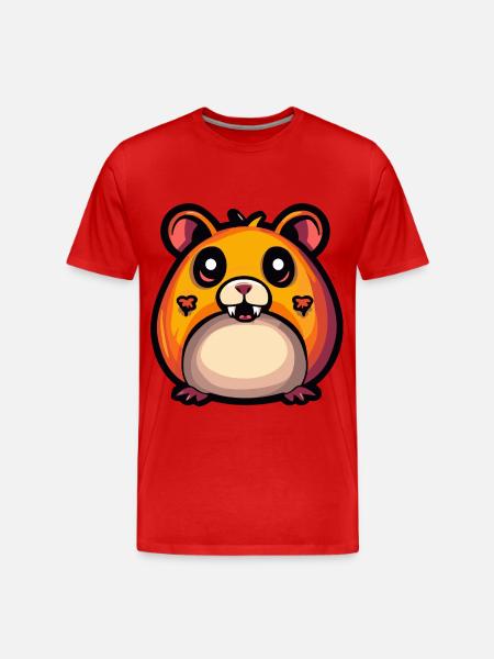 Hamster Halloween Tier - Männer Premium Bio T-Shirt - Rot