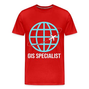 GIS-Analyst Kartografie Geografie Geography - Männer Premium Bio T-Shirt - Rot - Vorne - Damien (186cm)