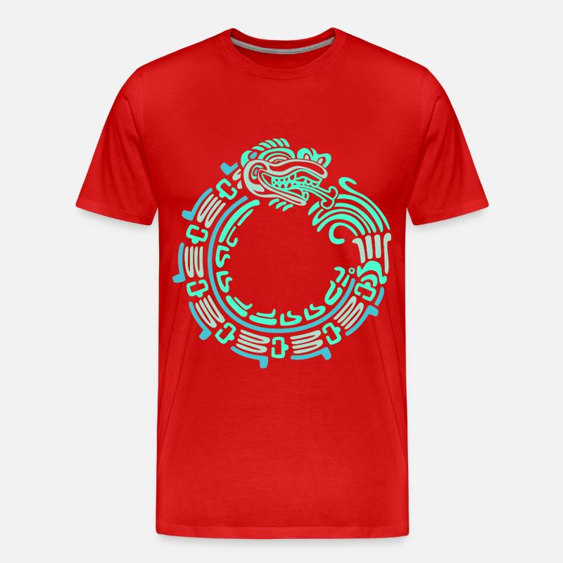 Inka Maya kalender aztec - Männer Premium Bio T-Shirt - Rot