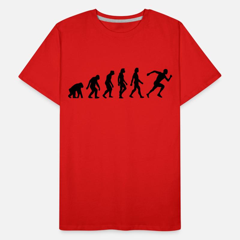 Die Evolution von Laufen Männer Premium Bio T-Shirt