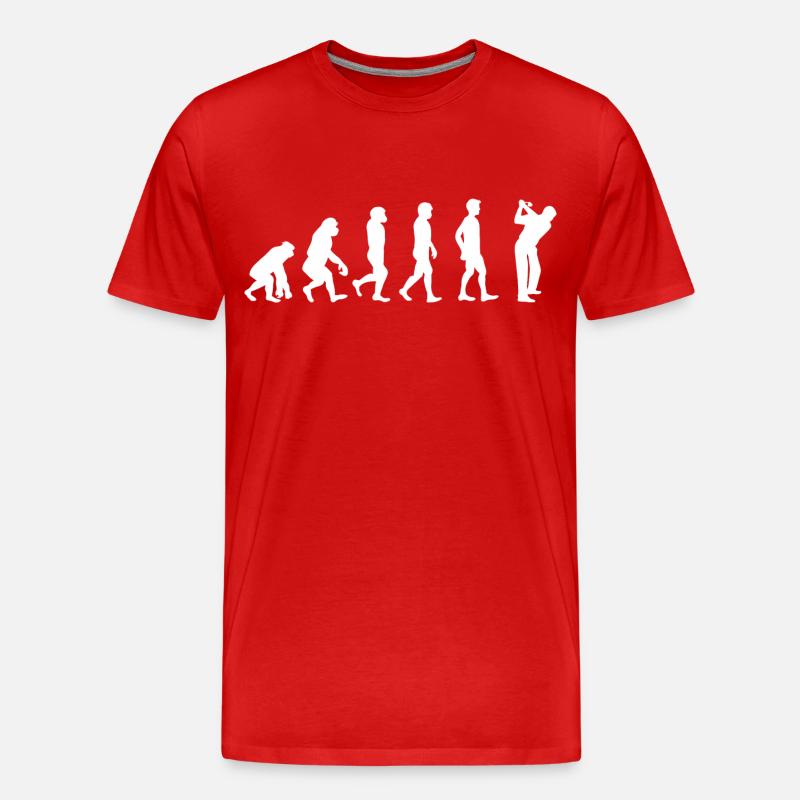 Evolution Golf - Men's Premium Organic T-Shirt - red