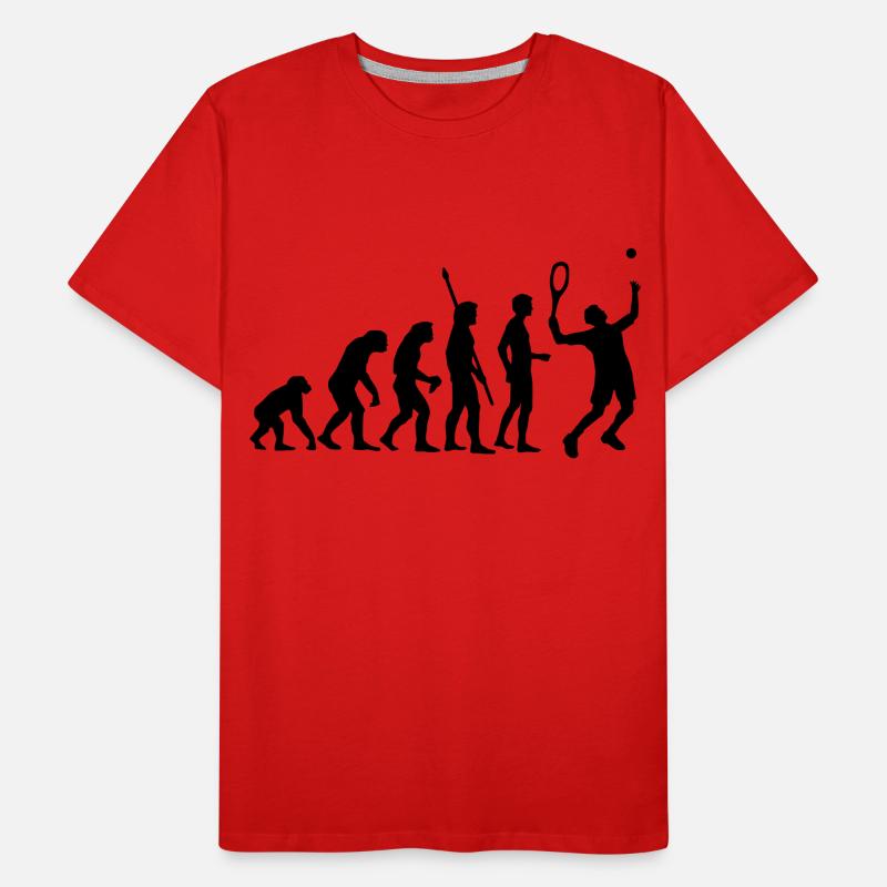evolution_tennis_b_1c Men's Premium Organic T-Shirt