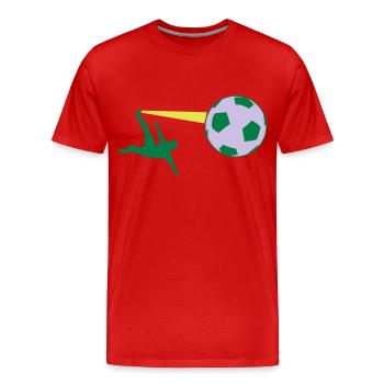 de soccer - T-shirt bio Premium Homme - rouge - Devant - Damien (186cm)