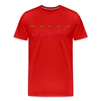 Frisbee dog - Männer Premium Bio T-Shirt - Rot - Vorne - Damien (186cm)
