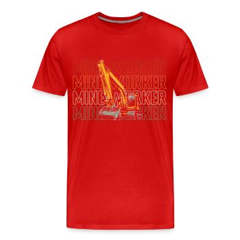 Miner Underground Miners Mine - Men's Premium Organic T-Shirt - red - Front - Damien (186cm)