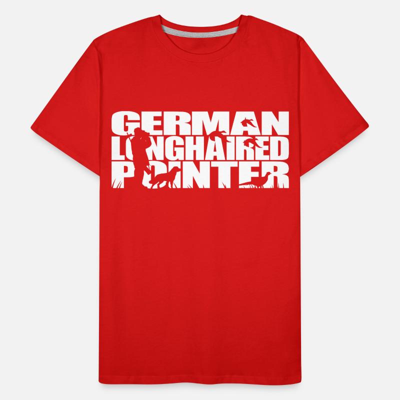 GERMAN LONGHAIRED POINTER Jagdhunde Jagd Wilsigns Männer Premium Bio T-Shirt