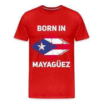 Porto Rico - T-shirt bio Premium Homme - rouge - Devant - Damien (186cm)