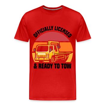 Abschleppwagen | Abschlepper Auto Panne Geschenke - Männer Premium Bio T-Shirt - Rot - Vorne - Damien (186cm)