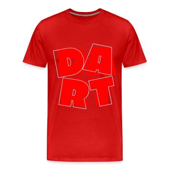 Jeu de fléchettes Dart Dart King 180 Bullseye - T-shirt bio Premium Homme - rouge - Devant - Damien (186cm)