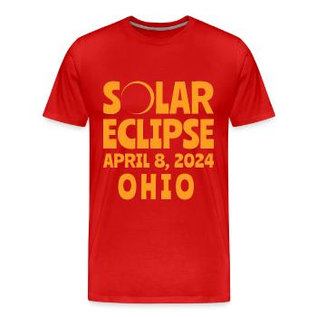 Sonnenfinsternis 2024 Ohio - Männer Premium Bio T-Shirt - Rot - Vorne - Damien (186cm)