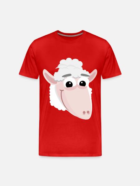 Funny Sheep - Men's Premium Organic T-Shirt - red