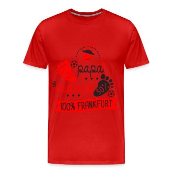 Geburt Fußballfans Frankfurt - Männer Premium Bio T-Shirt - Rot - Vorne - Damien (186cm)