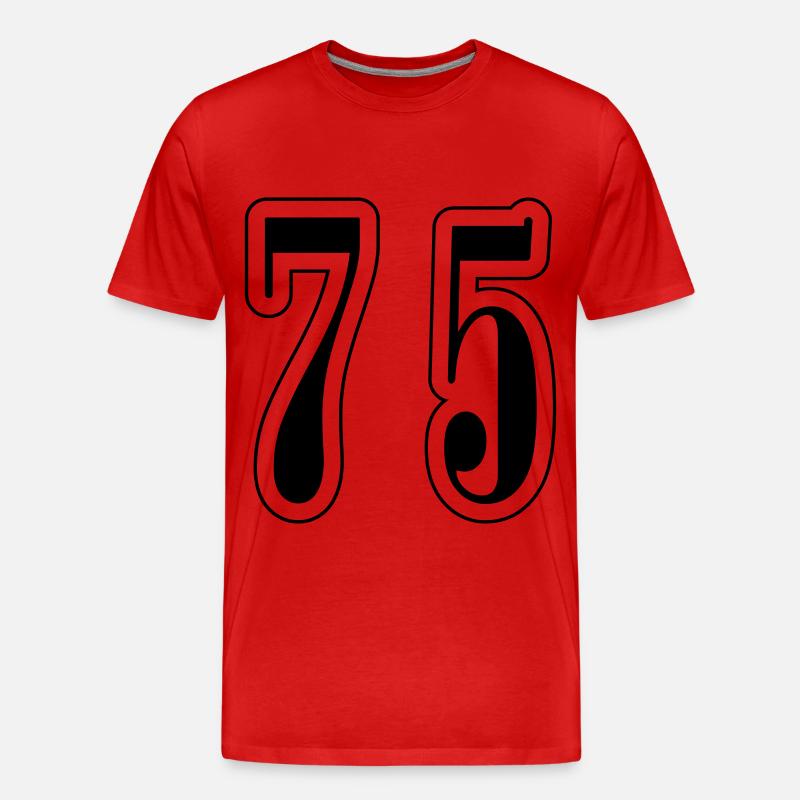75 Symbole numérique - T-shirt bio Premium Homme - rouge