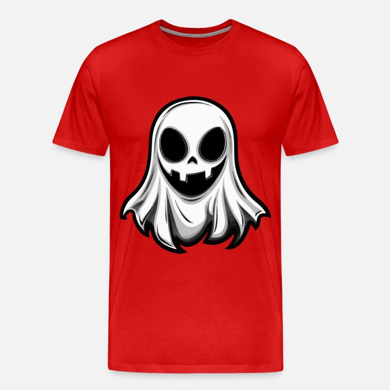 Geist Halloween Comic - Männer Premium Bio T-Shirt - Rot