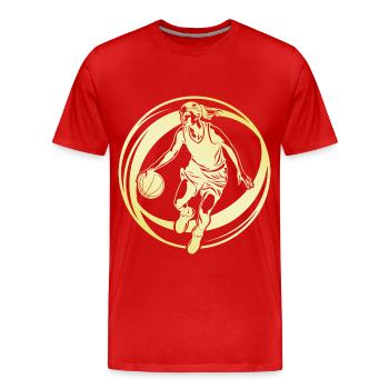 Basketteur Basketteur Basketteur Femme - T-shirt bio Premium Homme - rouge - Devant - Damien (186cm)