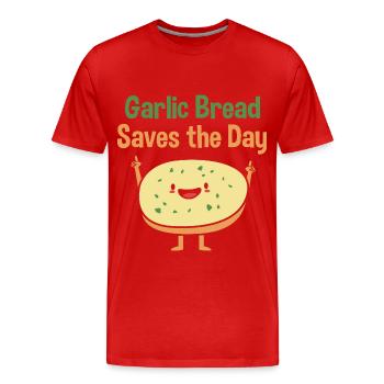 Brot Knoblauch - Männer Premium Bio T-Shirt - Rot - Vorne - Damien (186cm)