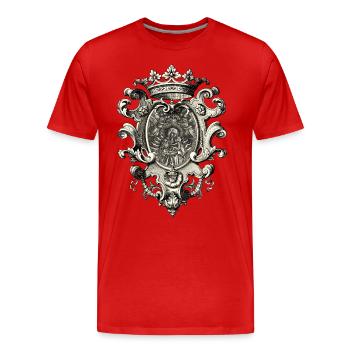 St. Mary, Mary Madonna with Child Jesus - Men's Premium Organic T-Shirt - red - Front - Damien (186cm)