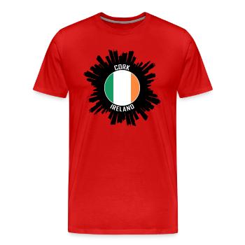 Cork Skyline Irland Flagge Reise-Souvenir - Männer Premium Bio T-Shirt - Rot - Vorne - Damien (186cm)