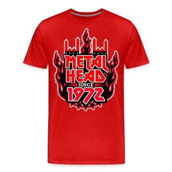 MÉTALLEUX depuis 1972 - T-shirt bio Premium Homme - rouge - Devant - Damien (186cm)