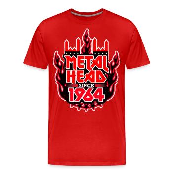 MÉTALLEUX depuis 1964 - T-shirt bio Premium Homme - rouge - Devant - Damien (186cm)