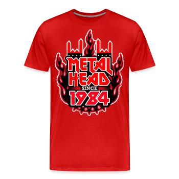MÉTALLEUX depuis 1984 - T-shirt bio Premium Homme - rouge - Devant - Damien (186cm)