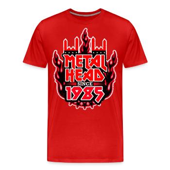 MÉTALLEUX depuis 1985 - T-shirt bio Premium Homme - rouge - Devant - Damien (186cm)