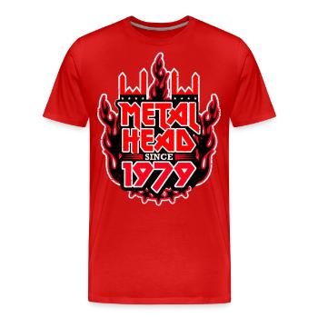 MÉTALLEUX depuis 1979 - T-shirt bio Premium Homme - rouge - Devant - Damien (186cm)