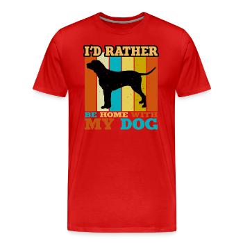 Grand Anglo Francais Tricolore Dog Silhouette - Men's Premium Organic T-Shirt - red - Front - Damien (186cm)