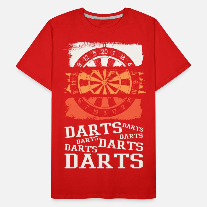 Fléchettes, jeu de fléchettes, jeu de fléchettes, fléchettes, joueurs de fléchettes T-shirt bio Premium Homme