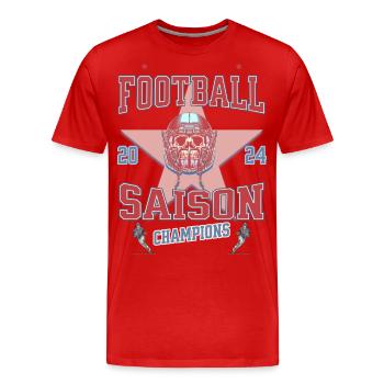Saison De Football 2024, Stade, Fans, Football, Fans - T-shirt bio Premium Homme - rouge - Devant - Damien (186cm)