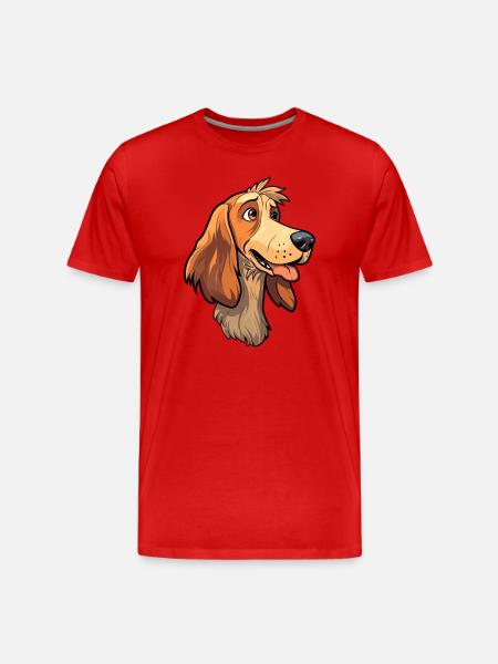 Jamthund Dog Breed Cartoon Kawaii Illustration - Men's Premium Organic T-Shirt - red