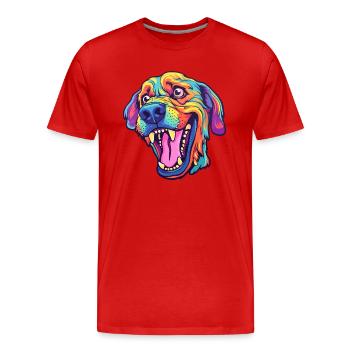 Cordoue chien de combat race dessin animé kawaii illustra - T-shirt bio Premium Homme - rouge - Devant - Damien (186cm)