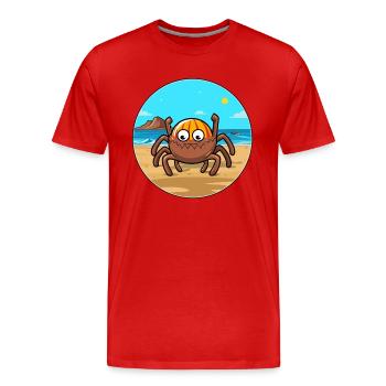 Spinne Aquarell Cartoon Kawaii Clipart Tier - Männer Premium Bio T-Shirt - Rot - Vorne - Damien (186cm)