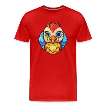 Bébé Poulet Aquarelle Colorée Animal Cartoon - T-shirt bio Premium Homme - rouge - Devant - Damien (186cm)
