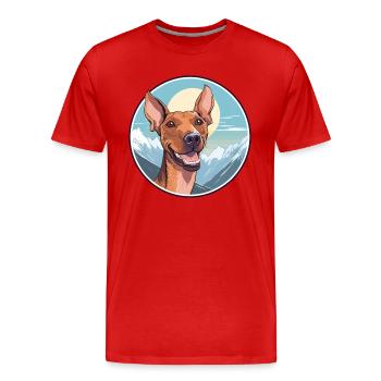 Cirneco Dell Ätna Hunderasse Cartoon Kawaii Waterco - Männer Premium Bio T-Shirt - Rot - Vorne - Damien (186cm)
