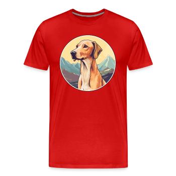 Alter kroatischer Windhund Hunderasse Cartoon Kawaii W - Männer Premium Bio T-Shirt - Rot - Vorne - Damien (186cm)